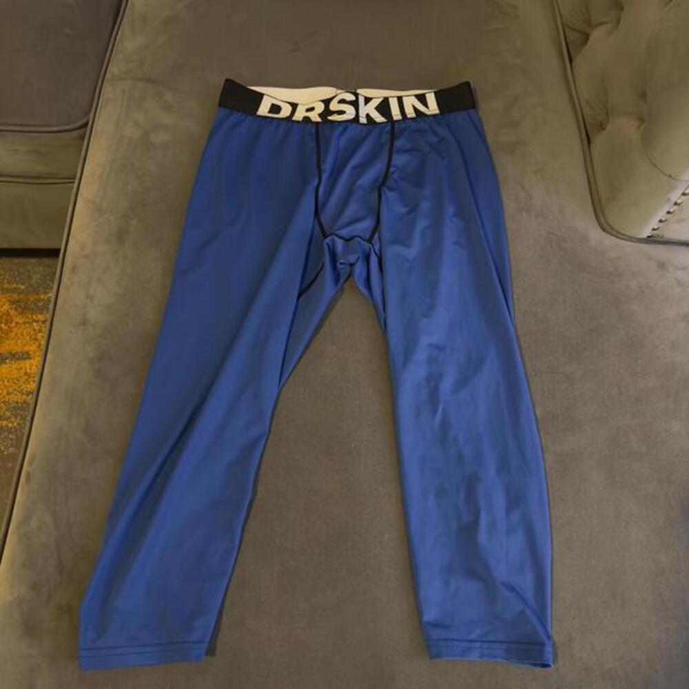 DRSKIN Men's‎ Compression Leggings - Blue Performance Tights